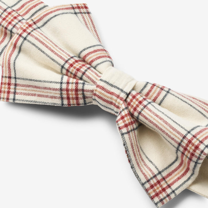 Wheat Main Headband Bow Alba Accessory 9068 eggshell check
