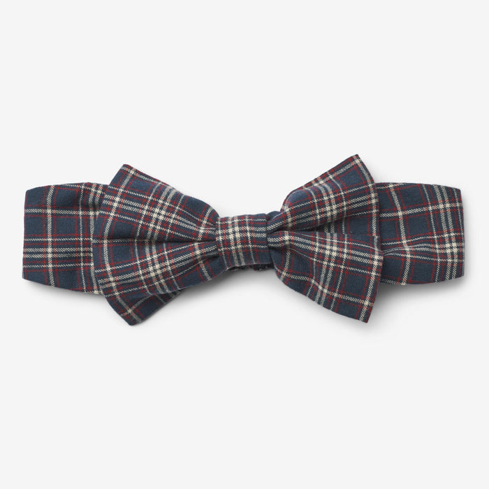 Wheat Main Headband Bow Alba Accessory 1437 navy check