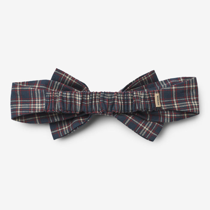 Wheat Main Headband Bow Alba Accessory 1437 navy check