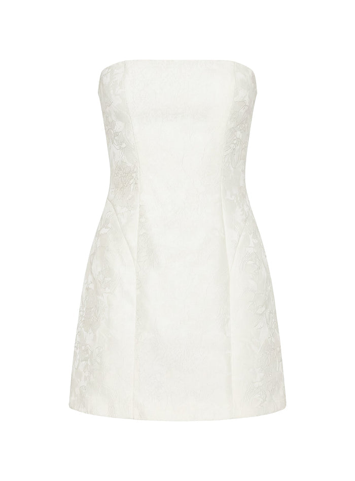 Heaven Sent Strapless Mini Dress White
