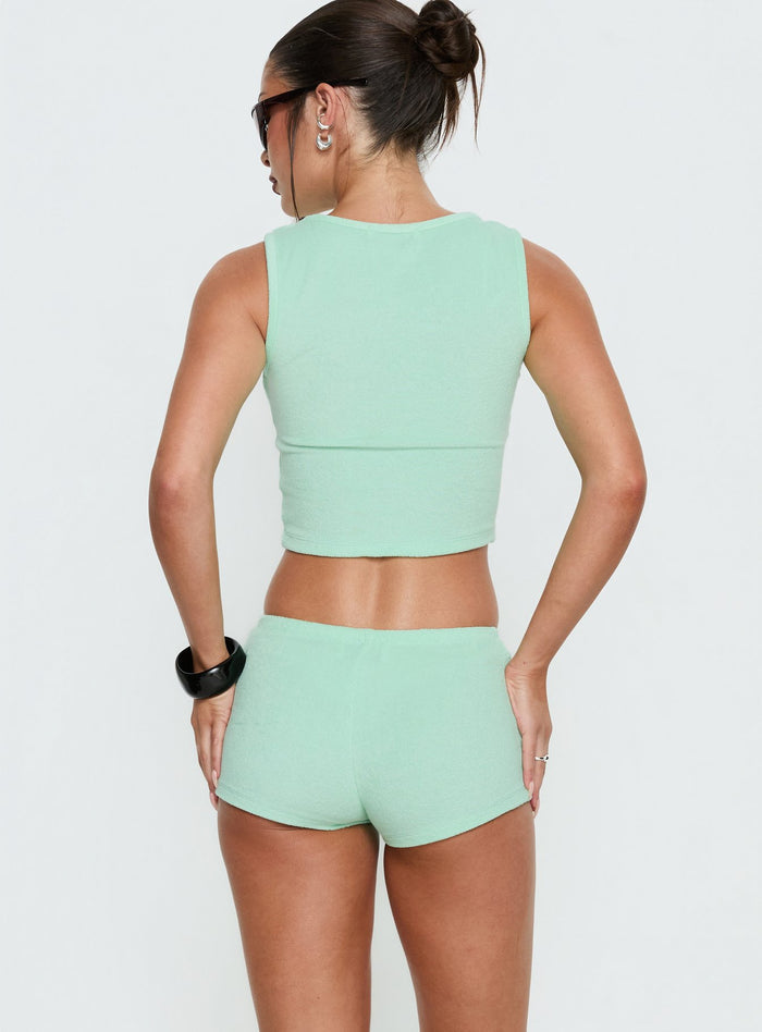 Henree Terry Co-ord Mint Green