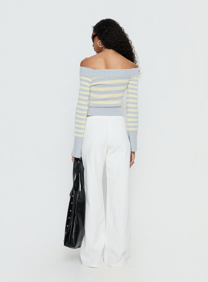 back view of model wearing Princess Polly Hereos Mid Rise Baggy Leg Jeans White Mid Rise Jeans Jeans
