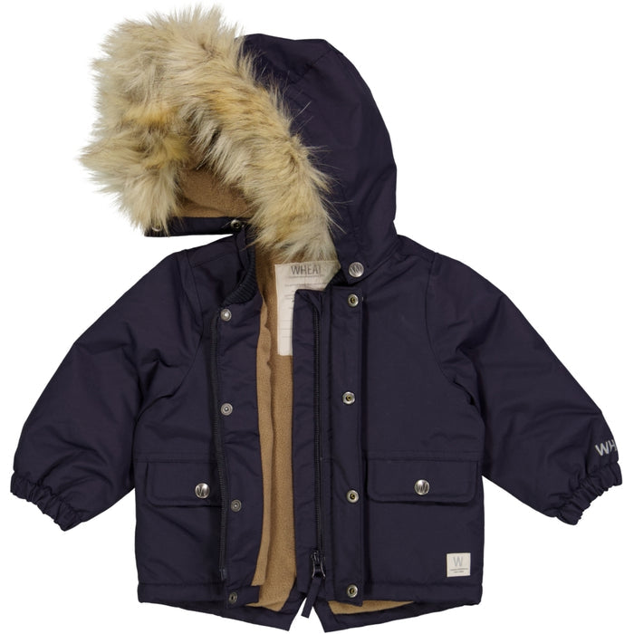 Wheat Outerwear Jacket Lasse Tech Jacket 1020 deep blue