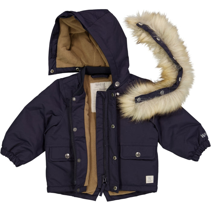 Wheat Outerwear Jacket Lasse Tech Jacket 1020 deep blue