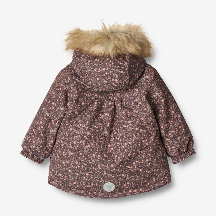 Wheat Outerwear Jacket Mathilde Tech | Baby Jacket 3121 eggplant buttercups