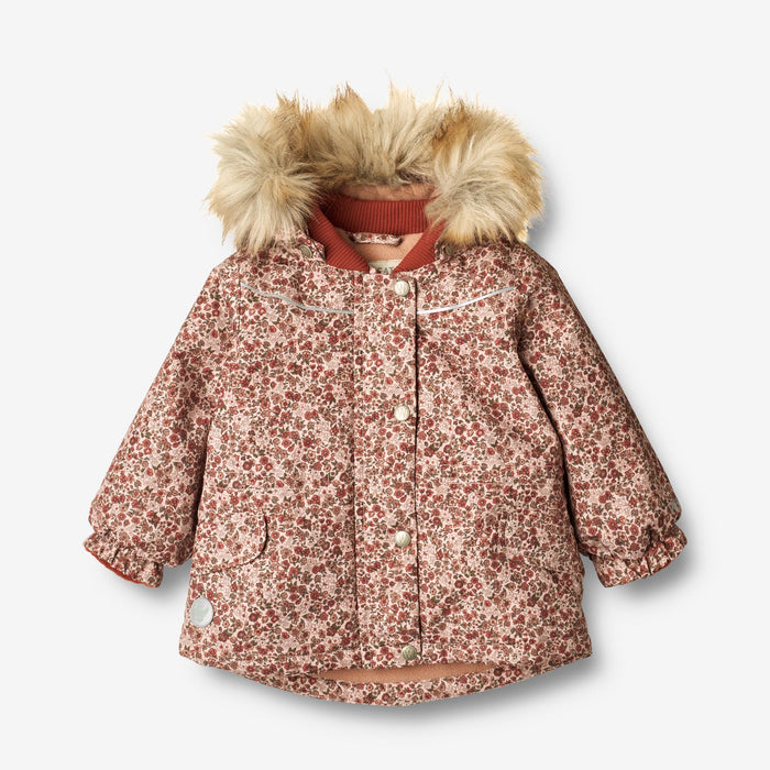 Wheat Outerwear Jacket Mathilde Tech | Baby Jacket 2036 rose dust flowers