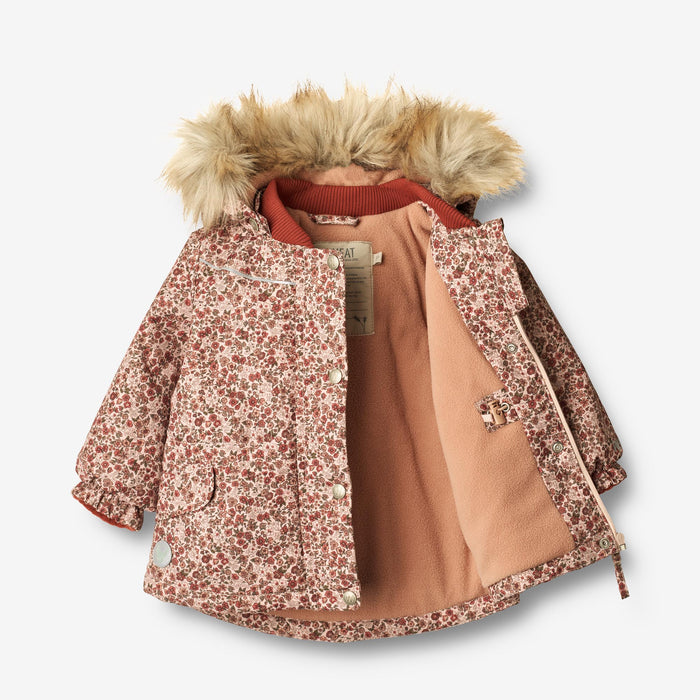 Wheat Outerwear Jacket Mathilde Tech | Baby Jacket 2036 rose dust flowers