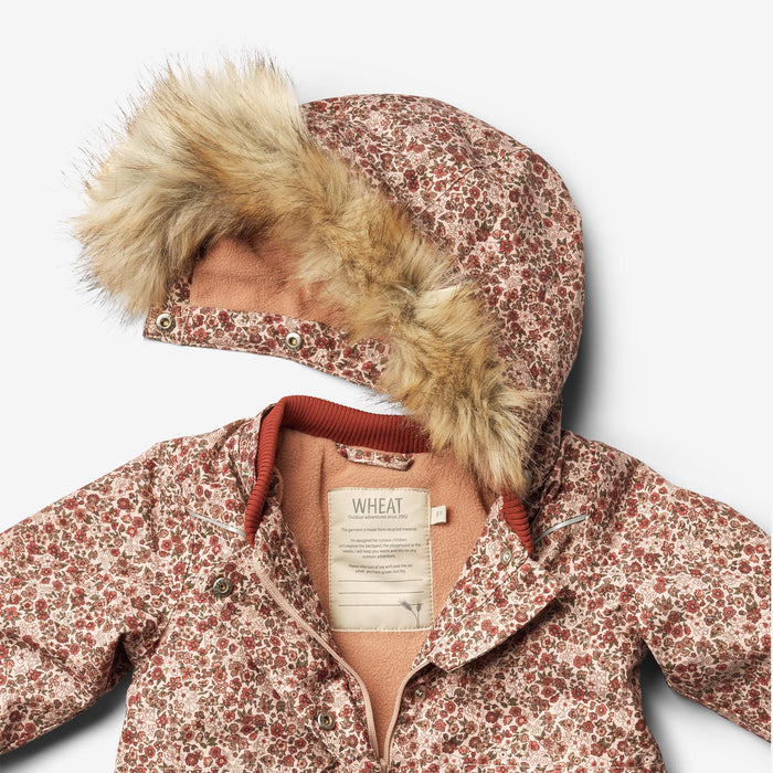 Wheat Outerwear Jacket Mathilde Tech | Baby Jacket 2036 rose dust flowers