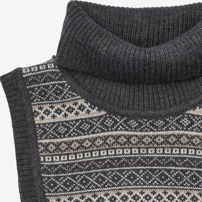 Wheat Outerwear Jacquard Neckwarmer Majo Accessory 0064 charcoal melange