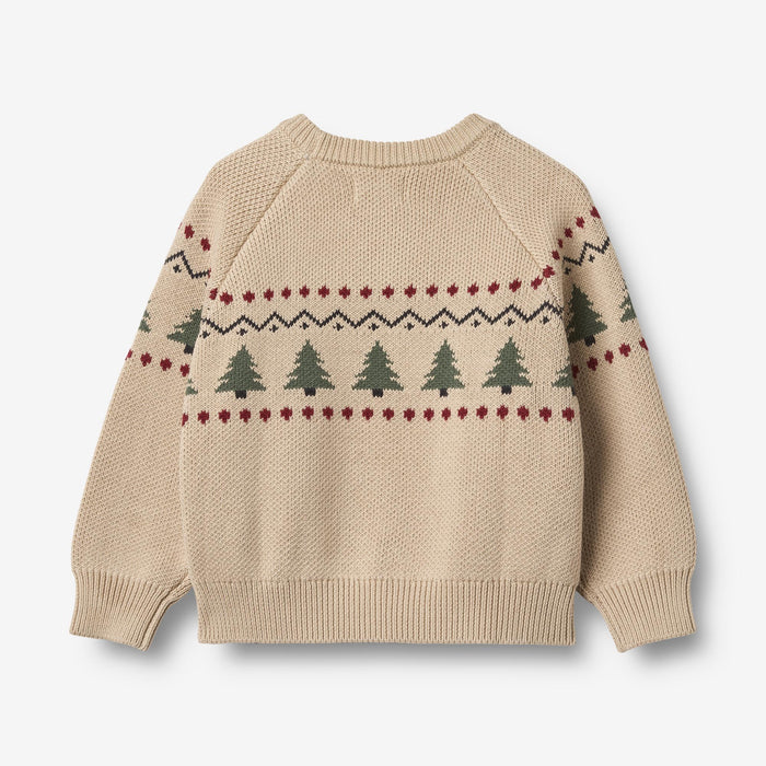Wheat Main Jacquard Pullover Balou Knitted Tops 3354 warm sand