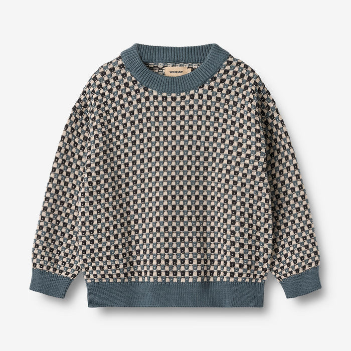 Wheat Main Jacquard Pullover Flores Knitted Tops 1460 stormy weather
