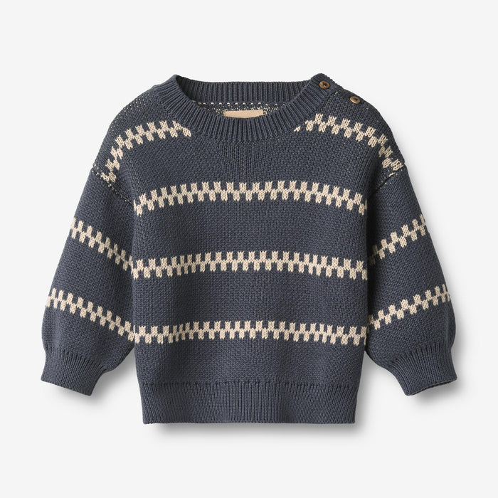 Wheat Main Jacquard Pullover Harlow Pullover 1292 greyblue