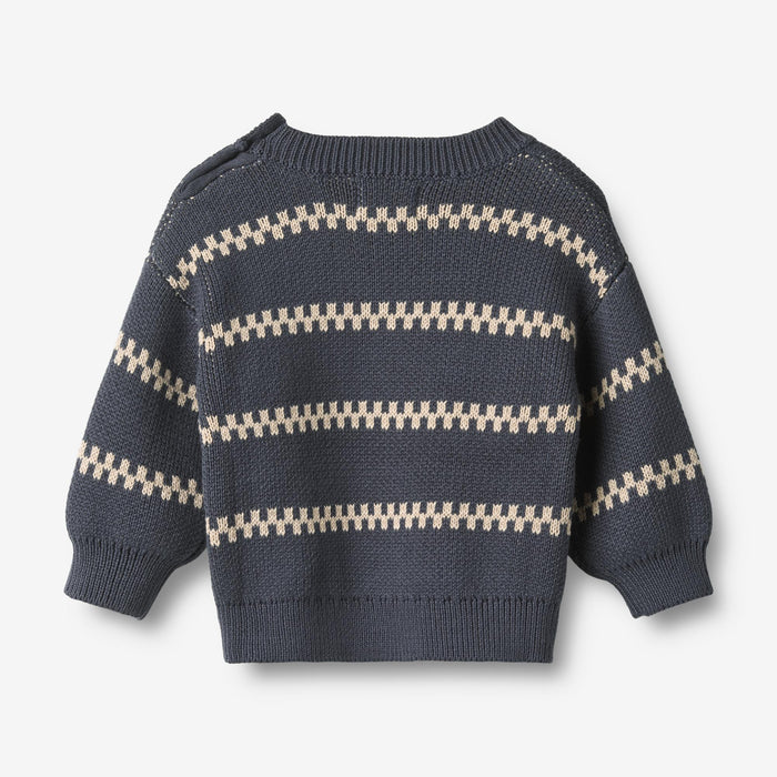 Wheat Main Jacquard Pullover Harlow Pullover 1292 greyblue