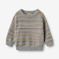Wheat Main Jacquard Pullover Harlow Pullover 9783 slightly blue stripe