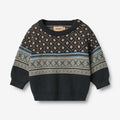 Wheat Main Jacquard Pullover Julius Pullover 1432 navy