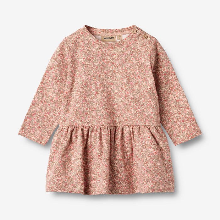 Wheat Main Jersey Dress L/S Bessie Dress 9566 rose dust flower meadow