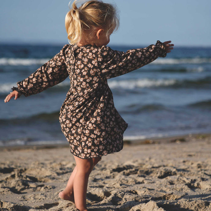 Wheat Main Jersey Dress L/S Eliane Dress 1183 raven anemones