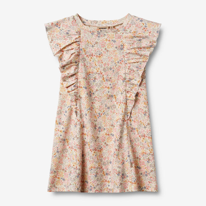 Wheat Main Jersey Dress Ruffle Shirley Dress 9418 bright flowers