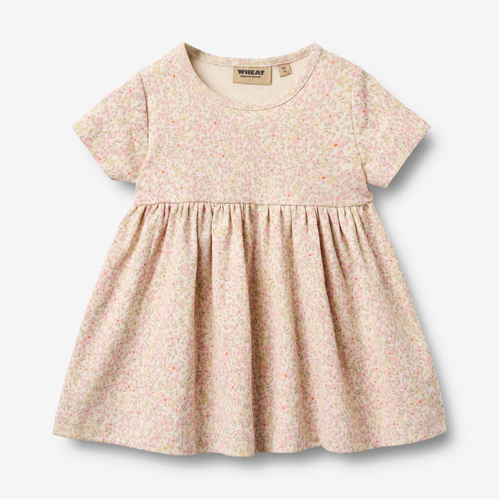 Wheat Main Jersey Dress S/S Nova Dress 9422 coral flowers