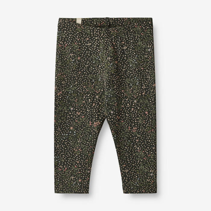 Wheat Main Jersey Leggings Jules | Baby Legging 0028 black coal small flowers
