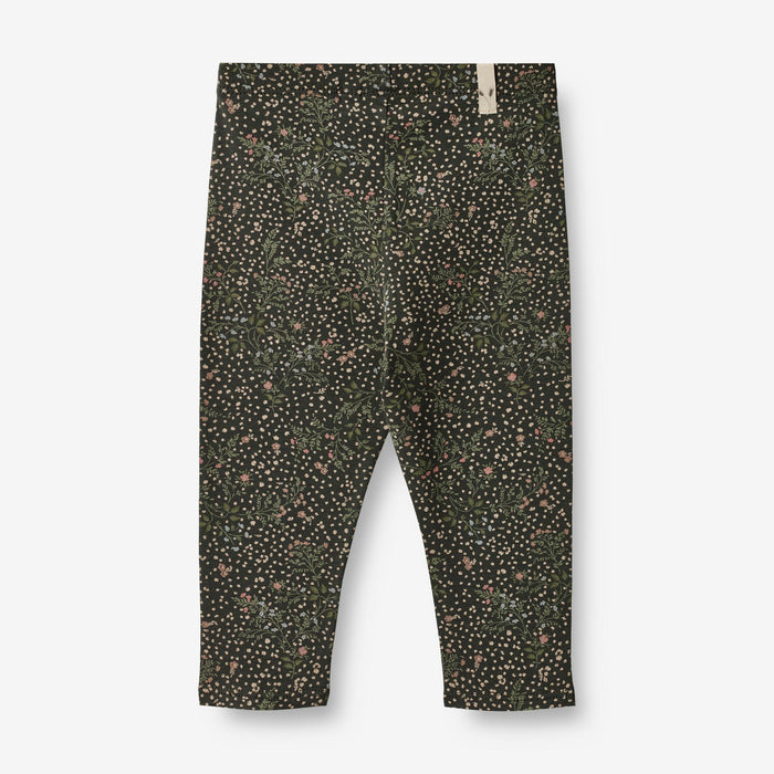 Wheat Main Jersey Leggings Jules | Baby Legging 0028 black coal small flowers