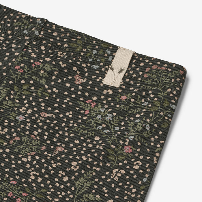 Wheat Main Jersey Leggings Jules | Baby Legging 0028 black coal small flowers