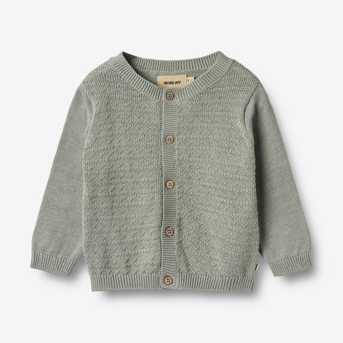 Wheat Main Knit Cardigan Bjørn Cardigan 5050 morning mist