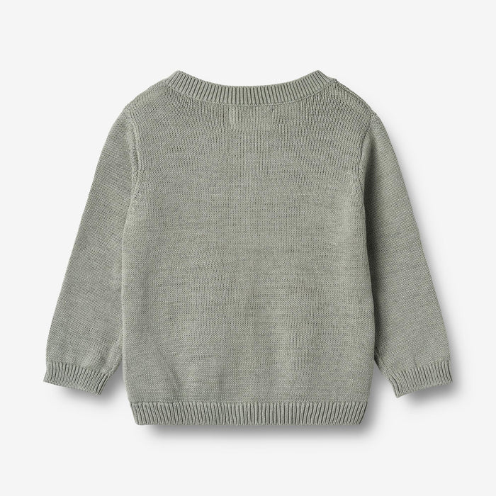 Wheat Main Knit Cardigan Bjørn Cardigan 5050 morning mist