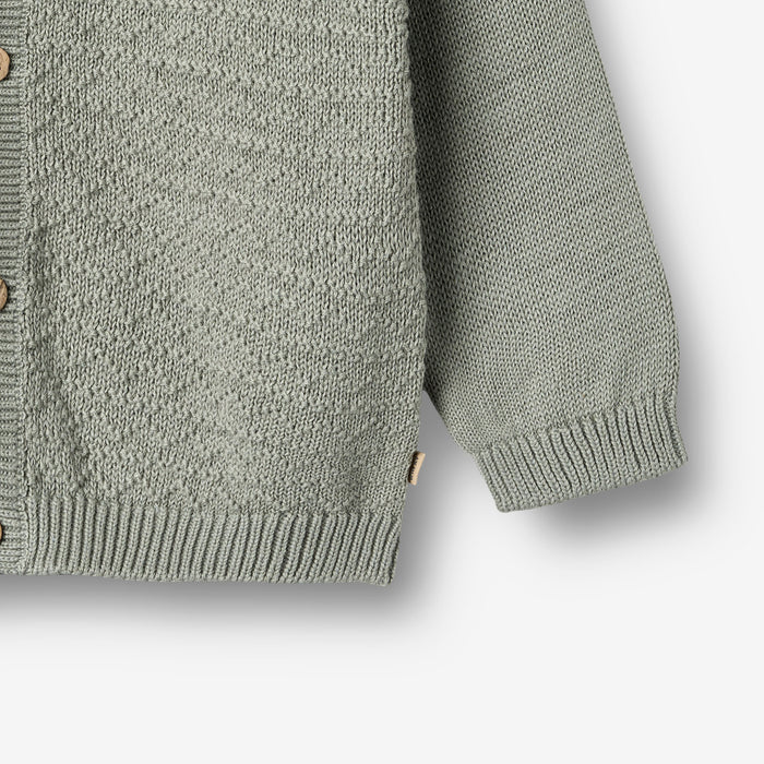Wheat Main Knit Cardigan Bjørn Cardigan 5050 morning mist