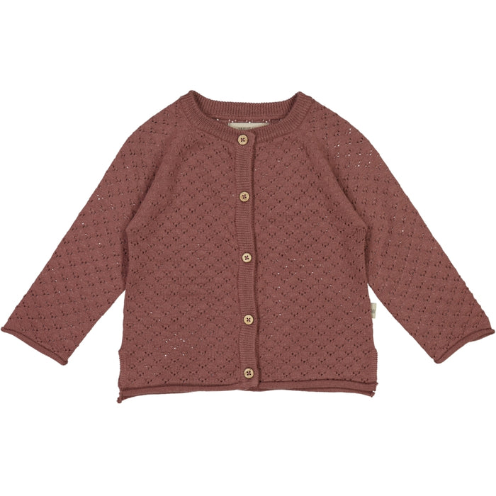 Wheat Main Knit Cardigan Hera Knitted Tops 2110 rose brown