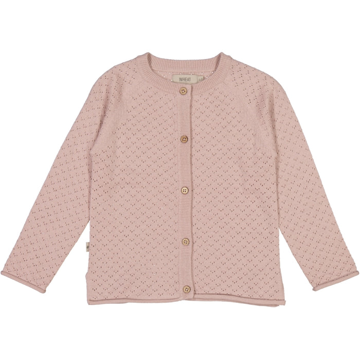 Wheat Main Knit Cardigan Hera Knitted Tops 2487 rose powder
