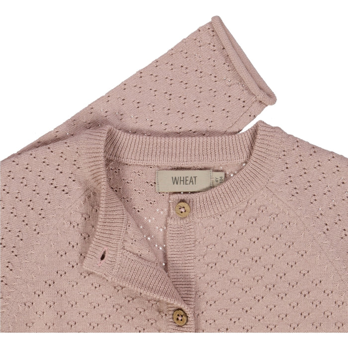 Wheat Main Knit Cardigan Hera Knitted Tops 2487 rose powder