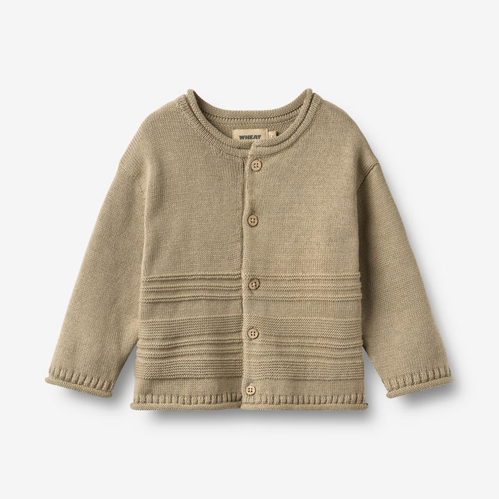 Wheat Main Knit Cardigan L/S Gunnar Cardigan 0070 gravel