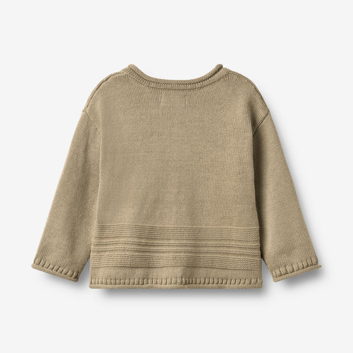 Wheat Main Knit Cardigan L/S Gunnar Cardigan 0070 gravel