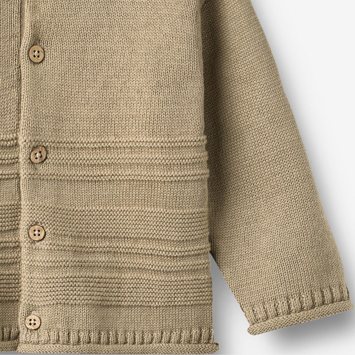 Wheat Main Knit Cardigan L/S Gunnar Cardigan 0070 gravel