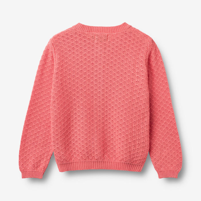Wheat Main Knit Cardigan Magnella Cardigan 9454 coral
