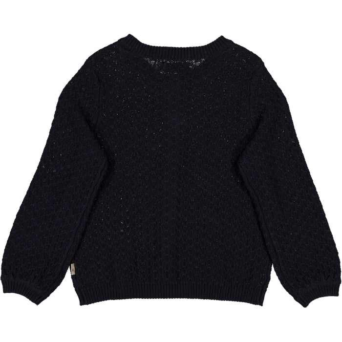 Wheat Main Knit Cardigan Magnella Knitted Tops 1378 midnight blue