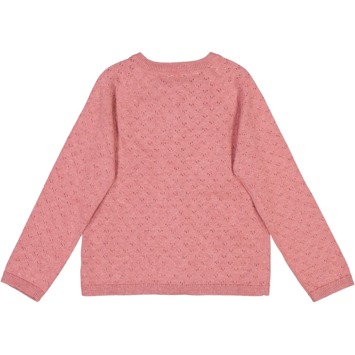Wheat Main Knit Cardigan Maja Knitted Tops 9078 berry melange