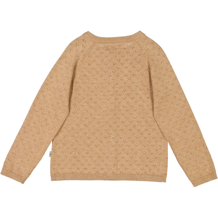 Wheat Main Knit Cardigan Maja Knitted Tops 3230 sand melange