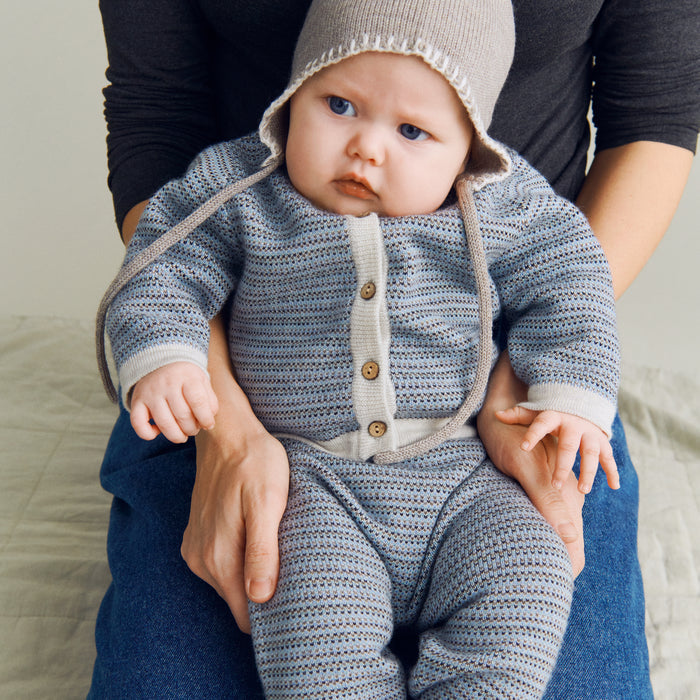 Wheat Main Knit Cardigan Nico Cardigan 9948 bluey