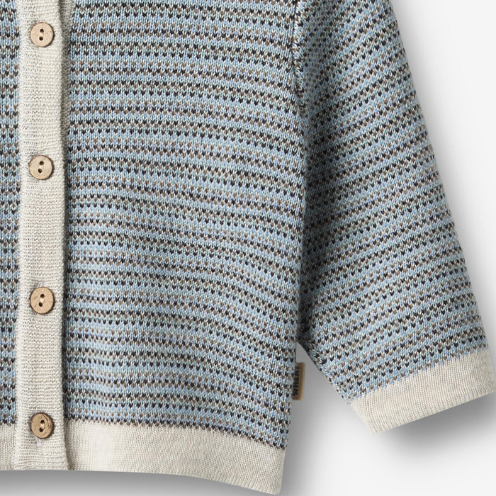 Wheat Main Knit Cardigan Nico Cardigan 9948 bluey