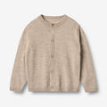 Wheat Main Knit Cardigan Nico Knitted Tops 9574 warm sand melange