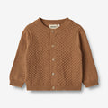 Wheat Main Knit Cardigan Siggi Knitted Tops 5073 caramel