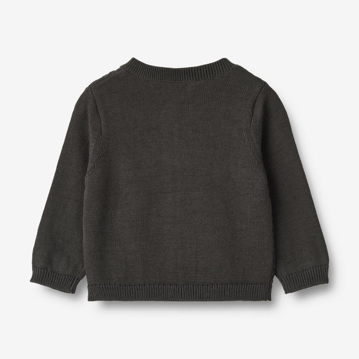 Wheat Main Knit Cardigan Siggi Knitted Tops 1180 raven