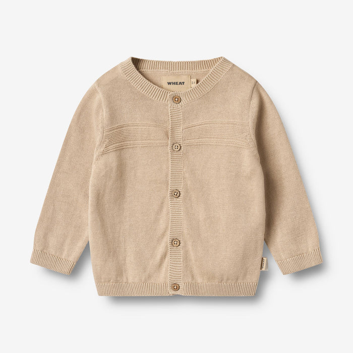 Wheat Main Knit Cardigan Sofus Knitted Tops 3354 warm sand
