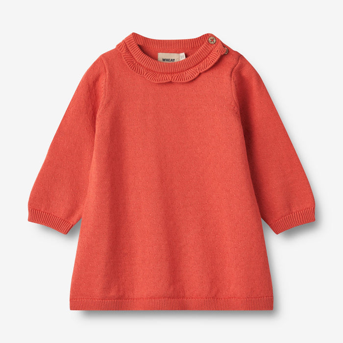 Wheat Main Knit Dress Nannie Dress 1123 candy red