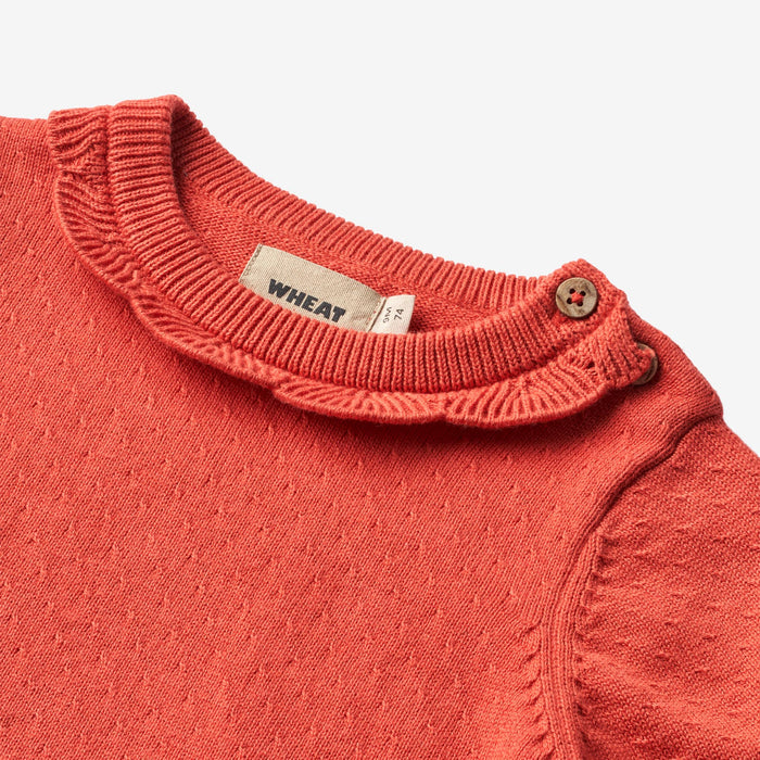 Wheat Main Knit Dress Nannie Dress 1123 candy red