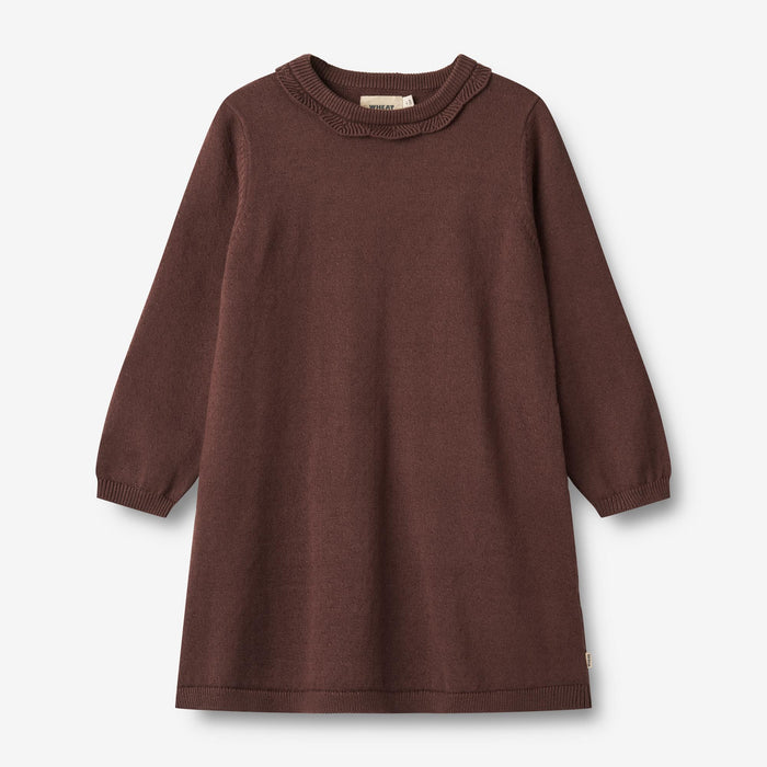 Wheat Main Knit Dress Nannie Dress 3118 eggplant