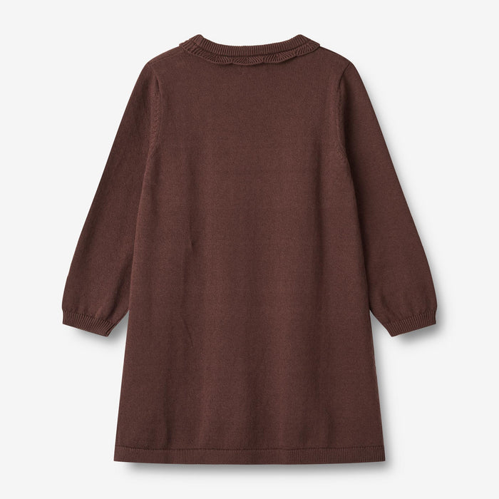 Wheat Main Knit Dress Nannie Dress 3118 eggplant