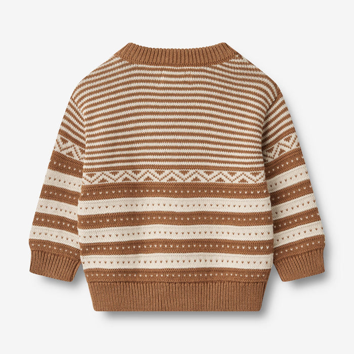 Wheat Main Knit Pullover Jan | Baby Knitted Tops 5073 caramel